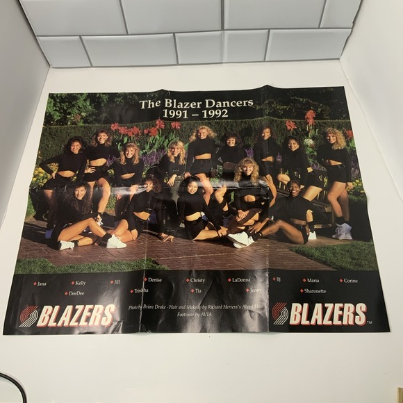 Other - Vintage Portland Trail Blazer Girls Dancers Poster Basketball‎ 91-92 NBA 16x20